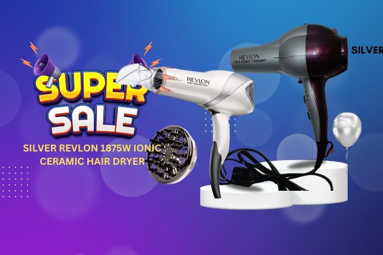 silver revlon 1875w ionic ceramic hair dryer