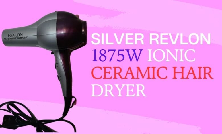 silver revlon 1875w ionic ceramic hair dryer